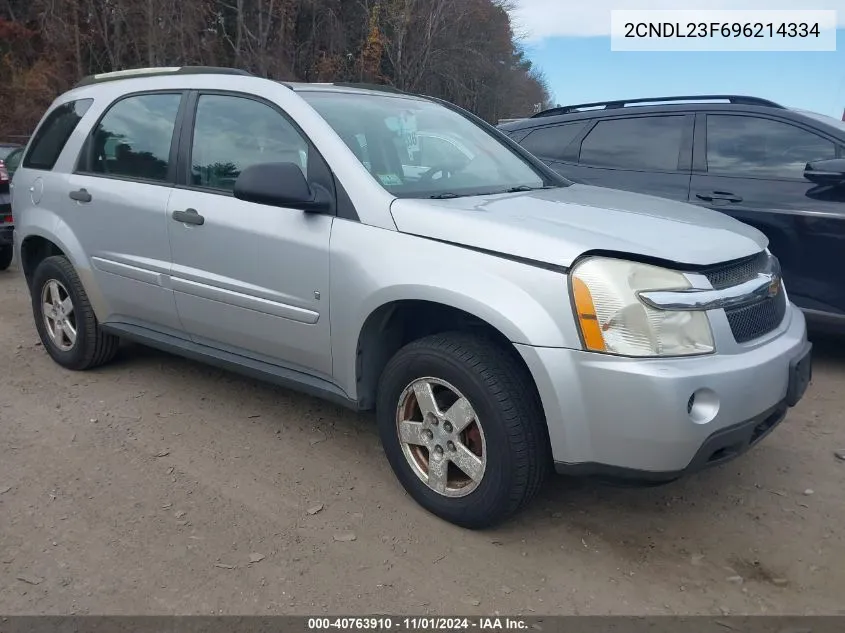 2009 Chevrolet Equinox Ls VIN: 2CNDL23F696214334 Lot: 40763910