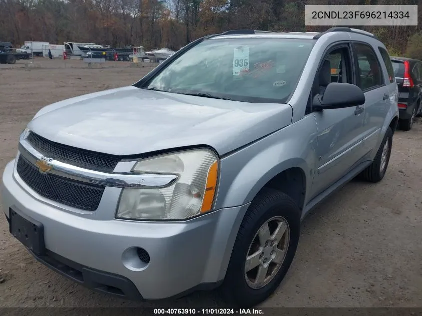 2009 Chevrolet Equinox Ls VIN: 2CNDL23F696214334 Lot: 40763910