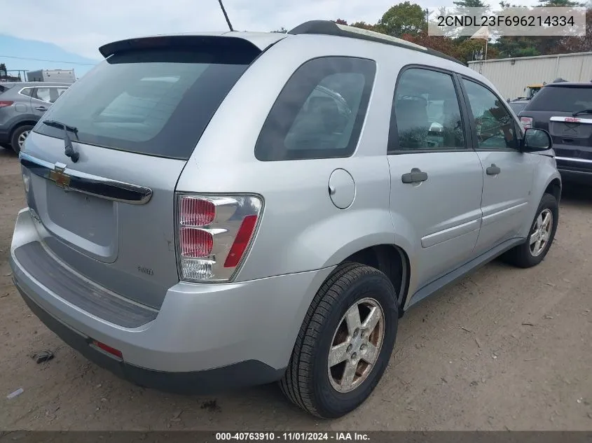 2009 Chevrolet Equinox Ls VIN: 2CNDL23F696214334 Lot: 40763910