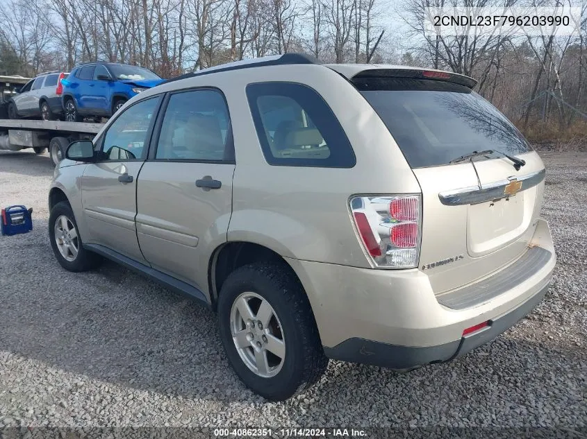 2009 Chevrolet Equinox Ls VIN: 2CNDL23F796203990 Lot: 40862351