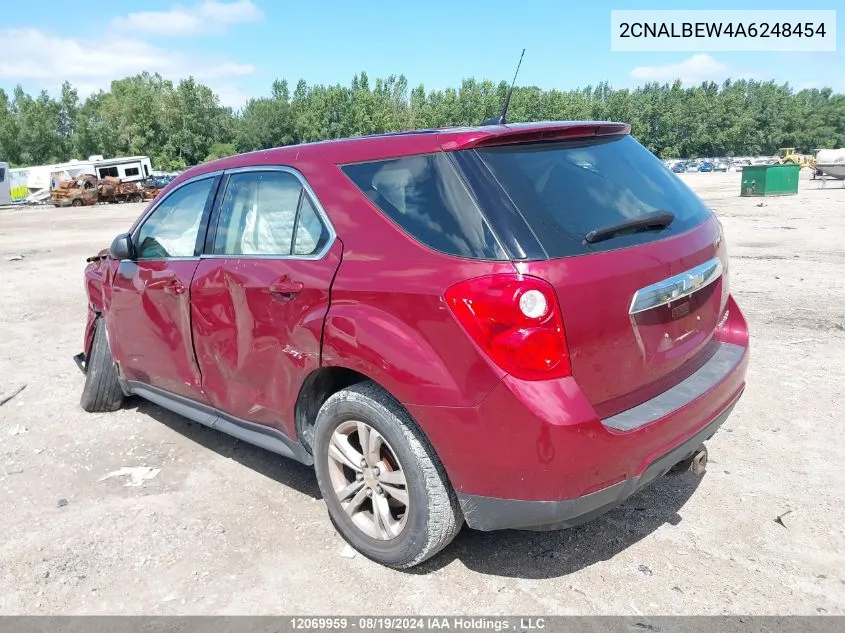 2010 Chevrolet Equinox VIN: 2CNALBEW4A6248454 Lot: 12069959