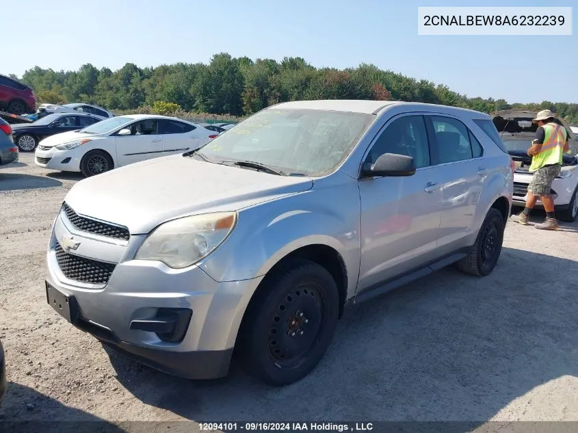 2010 Chevrolet Equinox Ls VIN: 2CNALBEW8A6232239 Lot: 12094101