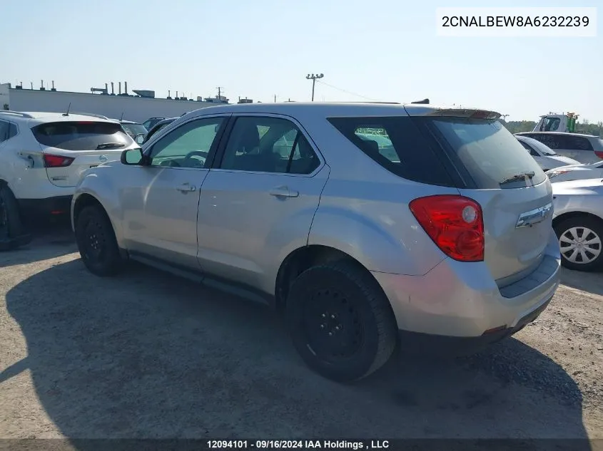 2010 Chevrolet Equinox Ls VIN: 2CNALBEW8A6232239 Lot: 12094101