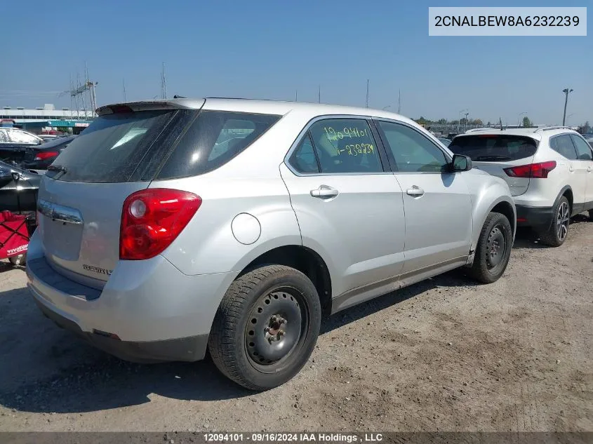 2010 Chevrolet Equinox Ls VIN: 2CNALBEW8A6232239 Lot: 12094101