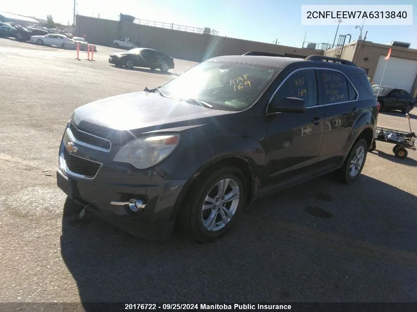 2010 Chevrolet Equinox Lt VIN: 2CNFLEEW7A6313840 Lot: 20176722