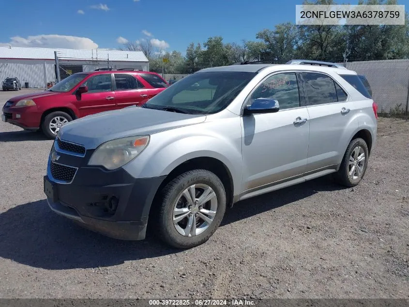 2010 Chevrolet Equinox Ltz VIN: 2CNFLGEW3A6378759 Lot: 39722825