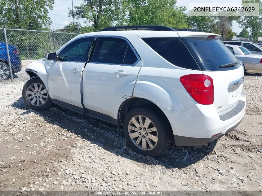 2CNFLEEY0A6342629 2010 Chevrolet Equinox Lt