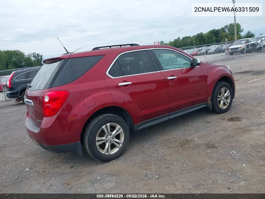 2010 Chevrolet Equinox Lt VIN: 2CNALPEW6A6331509 Lot: 39794229