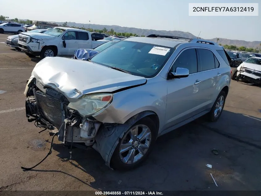 2010 Chevrolet Equinox Ltz VIN: 2CNFLFEY7A6312419 Lot: 39848858