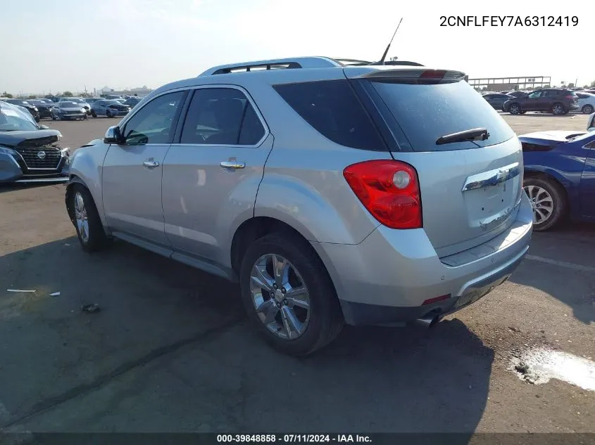 2CNFLFEY7A6312419 2010 Chevrolet Equinox Ltz