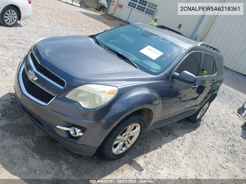 2010 Chevrolet Equinox Lt VIN: 2CNALPEW5A6218361 Lot: 40022191