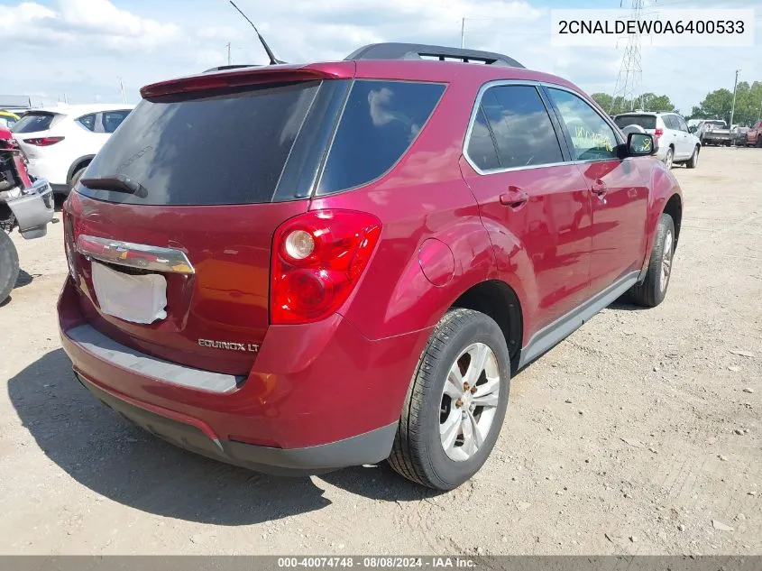 2CNALDEW0A6400533 2010 Chevrolet Equinox Lt