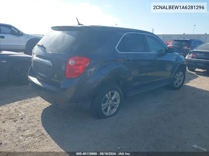 2010 Chevrolet Equinox Ls VIN: 2CNALBEW1A6281296 Lot: 40118668