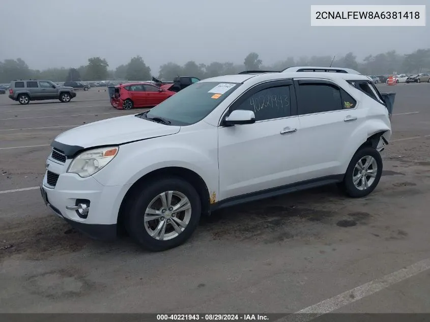 2010 Chevrolet Equinox Ltz VIN: 2CNALFEW8A6381418 Lot: 40221943