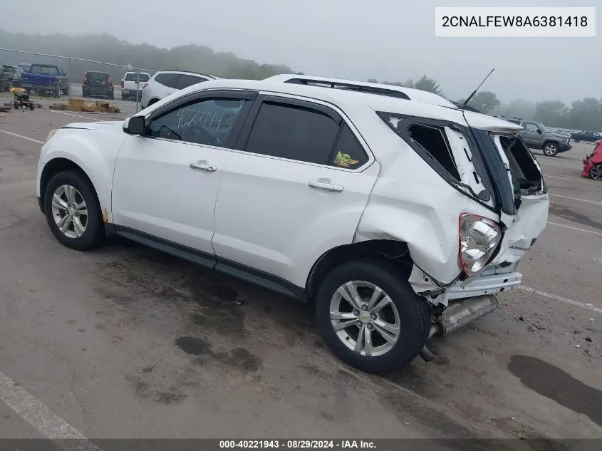 2010 Chevrolet Equinox Ltz VIN: 2CNALFEW8A6381418 Lot: 40221943