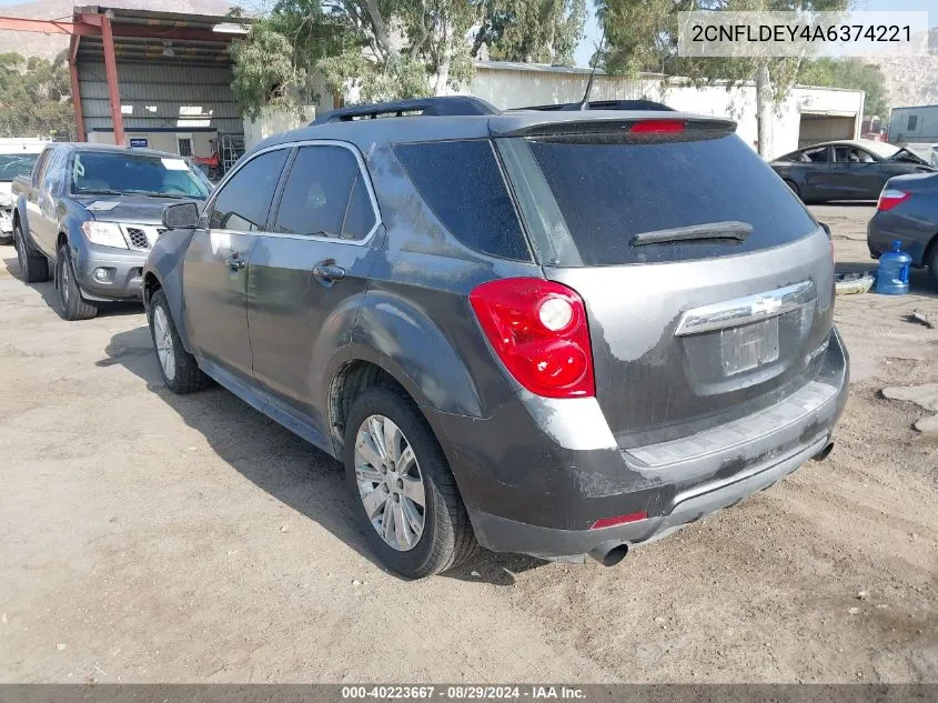 2CNFLDEY4A6374221 2010 Chevrolet Equinox Lt