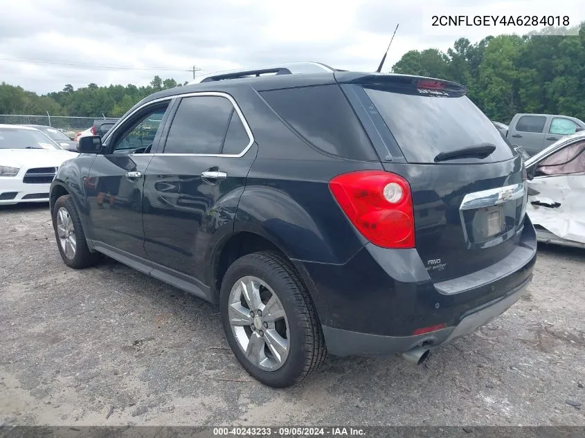 2010 Chevrolet Equinox Ltz VIN: 2CNFLGEY4A6284018 Lot: 40243233