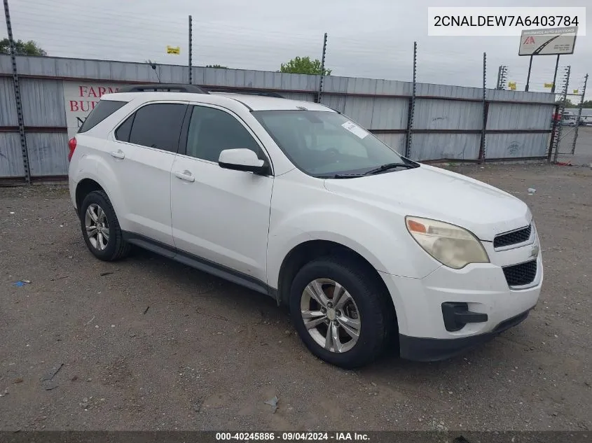 2010 Chevrolet Equinox Lt VIN: 2CNALDEW7A6403784 Lot: 40245886