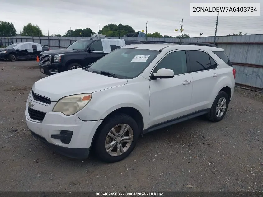 2010 Chevrolet Equinox Lt VIN: 2CNALDEW7A6403784 Lot: 40245886