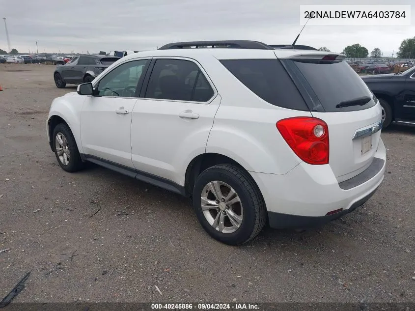 2010 Chevrolet Equinox Lt VIN: 2CNALDEW7A6403784 Lot: 40245886