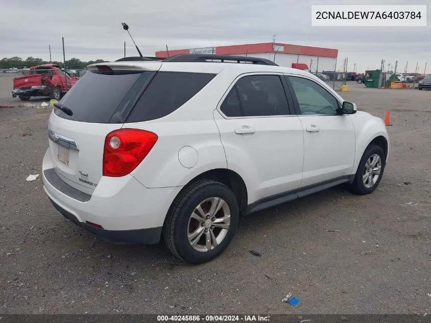 2010 Chevrolet Equinox Lt VIN: 2CNALDEW7A6403784 Lot: 40245886