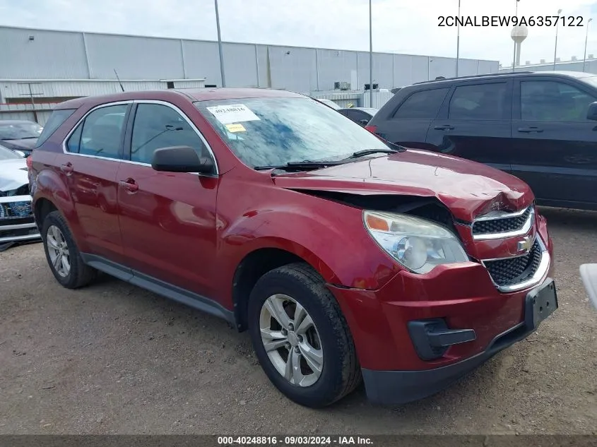 2CNALBEW9A6357122 2010 Chevrolet Equinox Ls