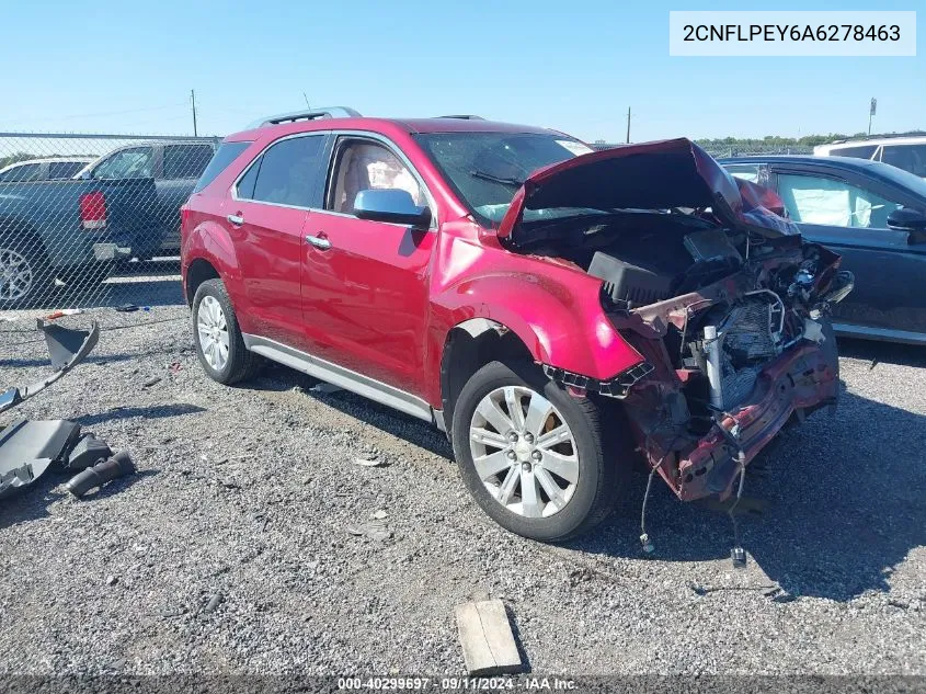 2010 Chevrolet Equinox Lt VIN: 2CNFLPEY6A6278463 Lot: 40299697