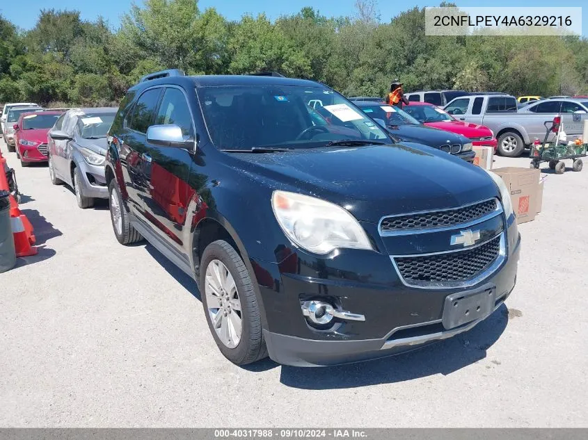 2010 Chevrolet Equinox Lt VIN: 2CNFLPEY4A6329216 Lot: 40317988