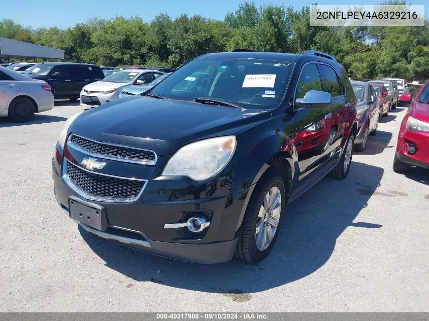 2010 Chevrolet Equinox Lt VIN: 2CNFLPEY4A6329216 Lot: 40317988