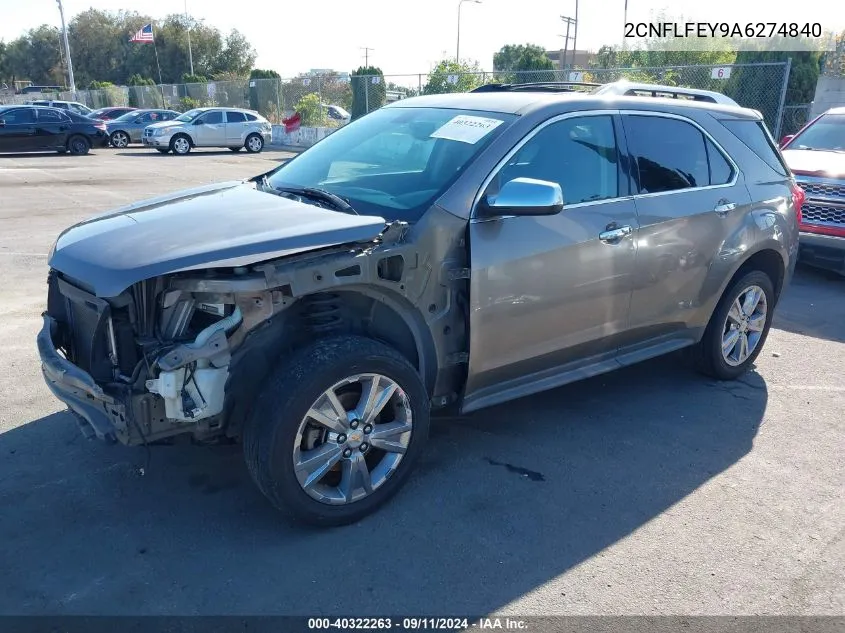 2010 Chevrolet Equinox Ltz VIN: 2CNFLFEY9A6274840 Lot: 40322263