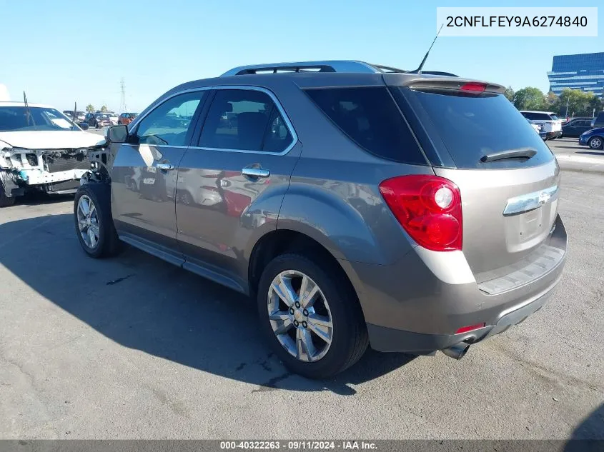 2010 Chevrolet Equinox Ltz VIN: 2CNFLFEY9A6274840 Lot: 40322263