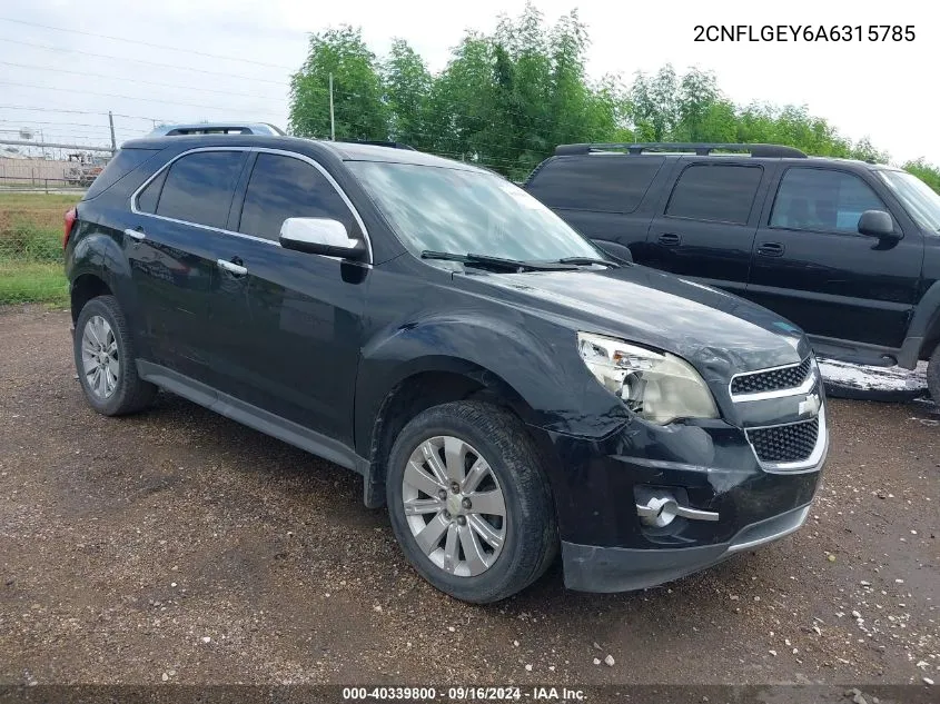 2010 Chevrolet Equinox Ltz VIN: 2CNFLGEY6A6315785 Lot: 40339800