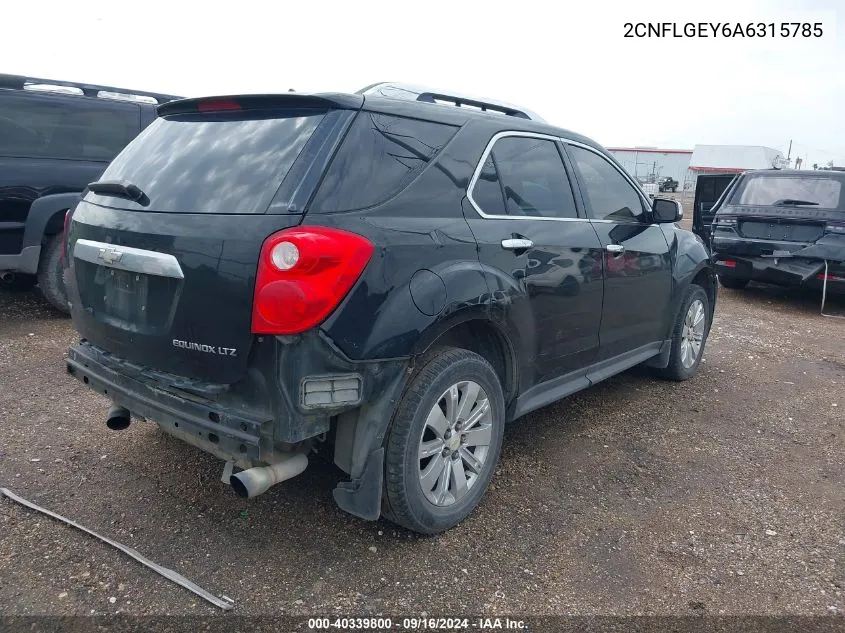 2010 Chevrolet Equinox Ltz VIN: 2CNFLGEY6A6315785 Lot: 40339800