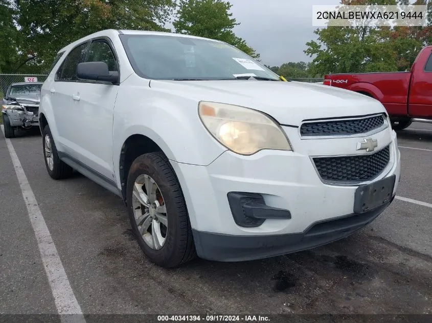 2010 Chevrolet Equinox Ls VIN: 2CNALBEWXA6219444 Lot: 40341394