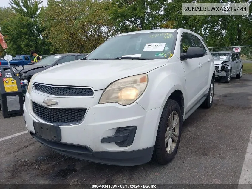 2010 Chevrolet Equinox Ls VIN: 2CNALBEWXA6219444 Lot: 40341394