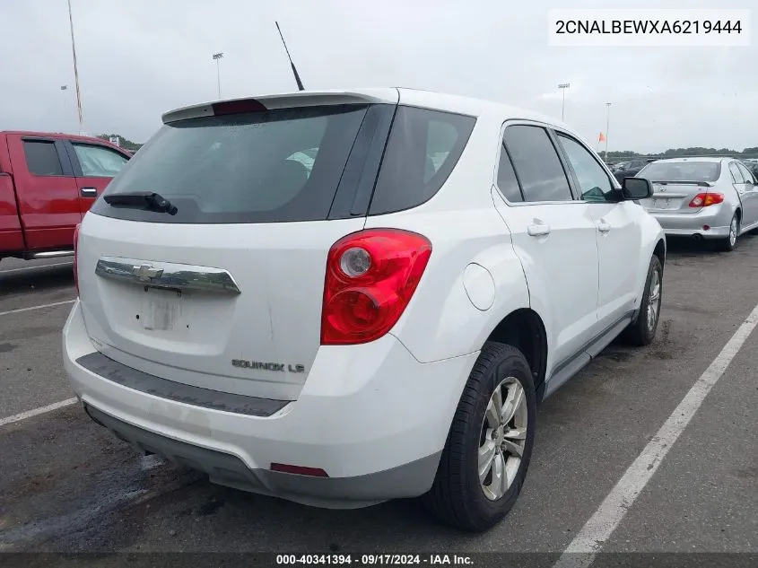 2010 Chevrolet Equinox Ls VIN: 2CNALBEWXA6219444 Lot: 40341394