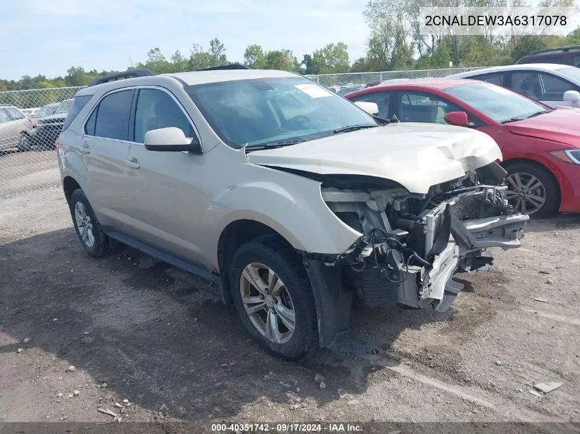 2010 Chevrolet Equinox Lt VIN: 2CNALDEW3A6317078 Lot: 40351742