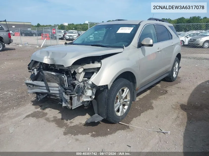 2CNALDEW3A6317078 2010 Chevrolet Equinox Lt