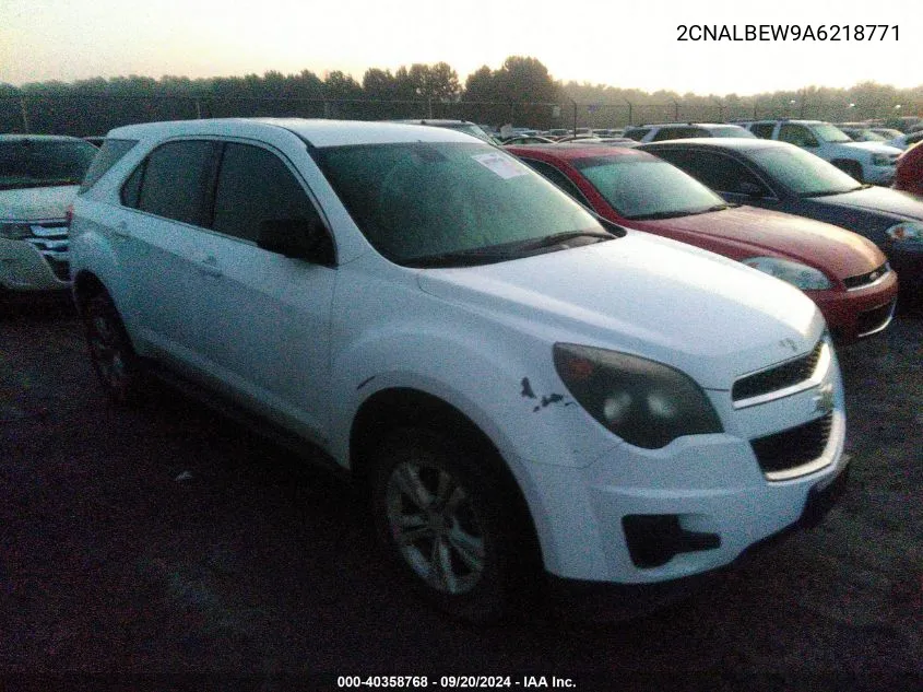 2010 Chevrolet Equinox Ls VIN: 2CNALBEW9A6218771 Lot: 40358768