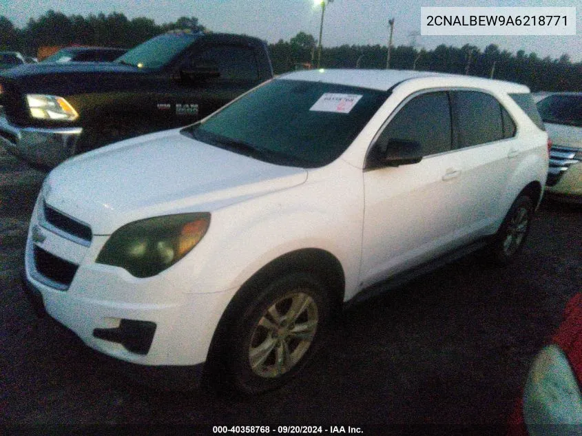 2010 Chevrolet Equinox Ls VIN: 2CNALBEW9A6218771 Lot: 40358768