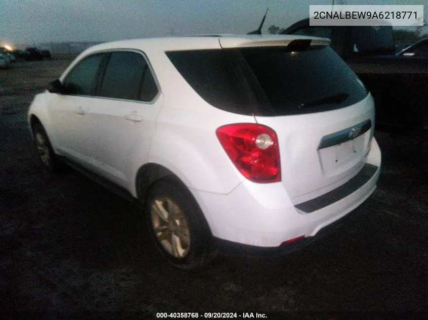 2010 Chevrolet Equinox Ls VIN: 2CNALBEW9A6218771 Lot: 40358768