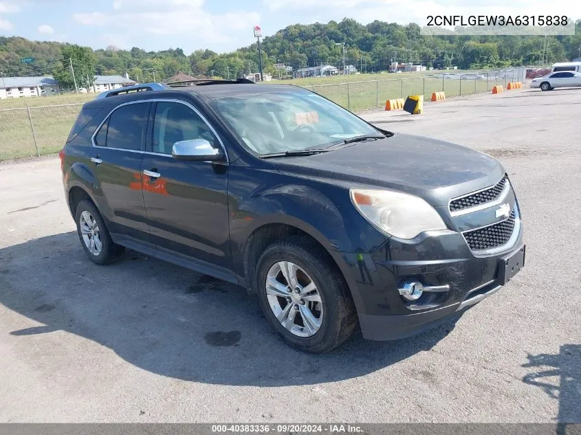 2CNFLGEW3A6315838 2010 Chevrolet Equinox Ltz