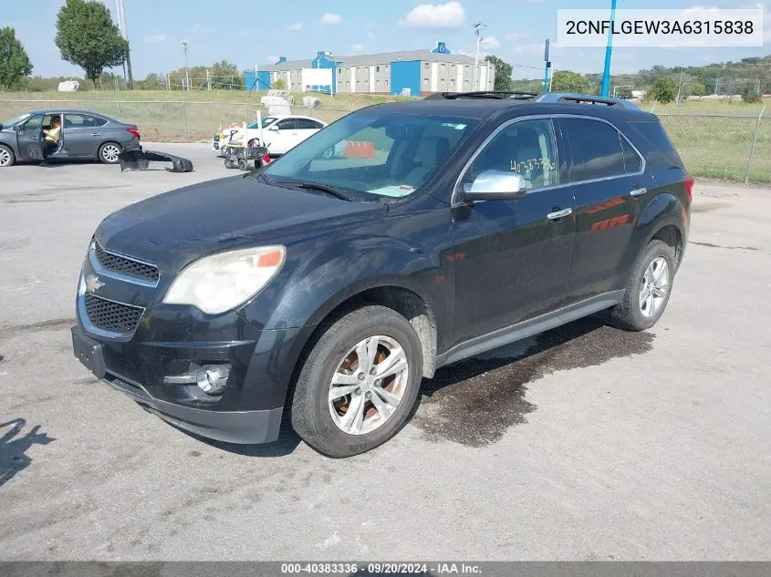 2CNFLGEW3A6315838 2010 Chevrolet Equinox Ltz