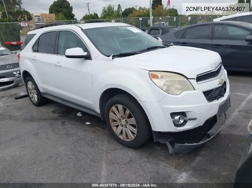 2CNFLPEY4A6376407 2010 Chevrolet Equinox Lt