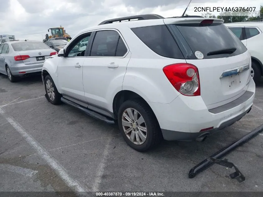 2010 Chevrolet Equinox Lt VIN: 2CNFLPEY4A6376407 Lot: 40387870