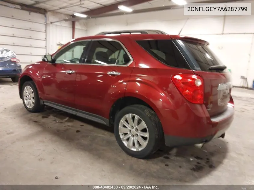 2010 Chevrolet Equinox Ltz VIN: 2CNFLGEY7A6287799 Lot: 40402430