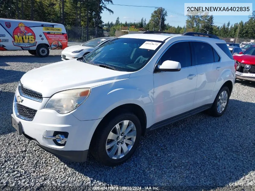 2CNFLNEWXA6402835 2010 Chevrolet Equinox Lt