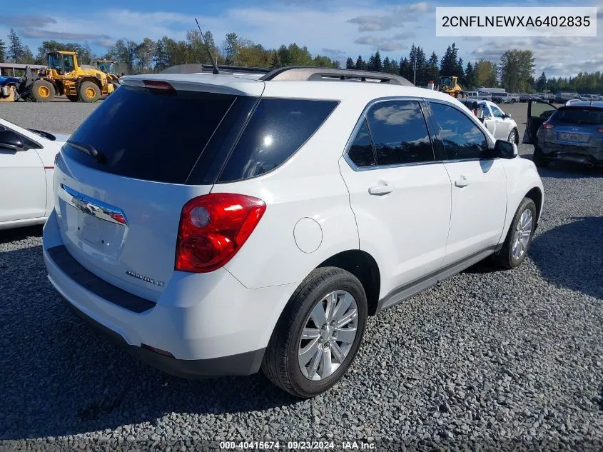 2CNFLNEWXA6402835 2010 Chevrolet Equinox Lt