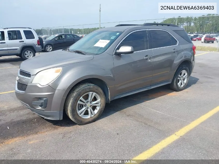 2CNALDEW6A6369403 2010 Chevrolet Equinox Lt