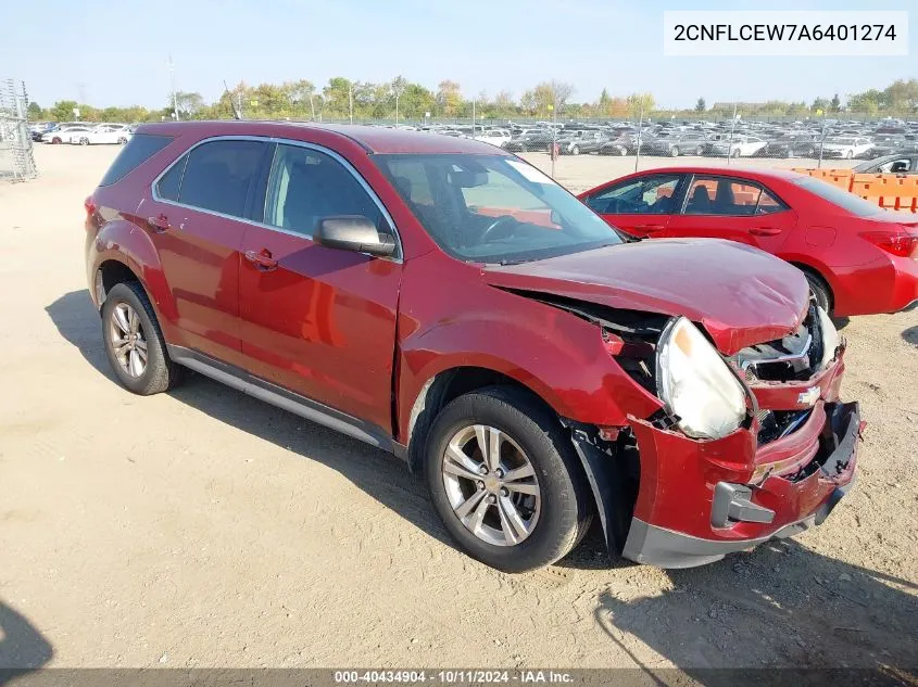 2010 Chevrolet Equinox Ls VIN: 2CNFLCEW7A6401274 Lot: 40434904